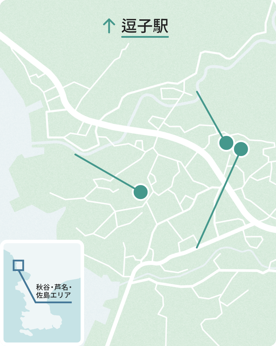 秋谷・芦名・佐島エリアの地図