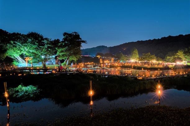 厳島湿生公園『竹灯篭の夕べ』【中井町】