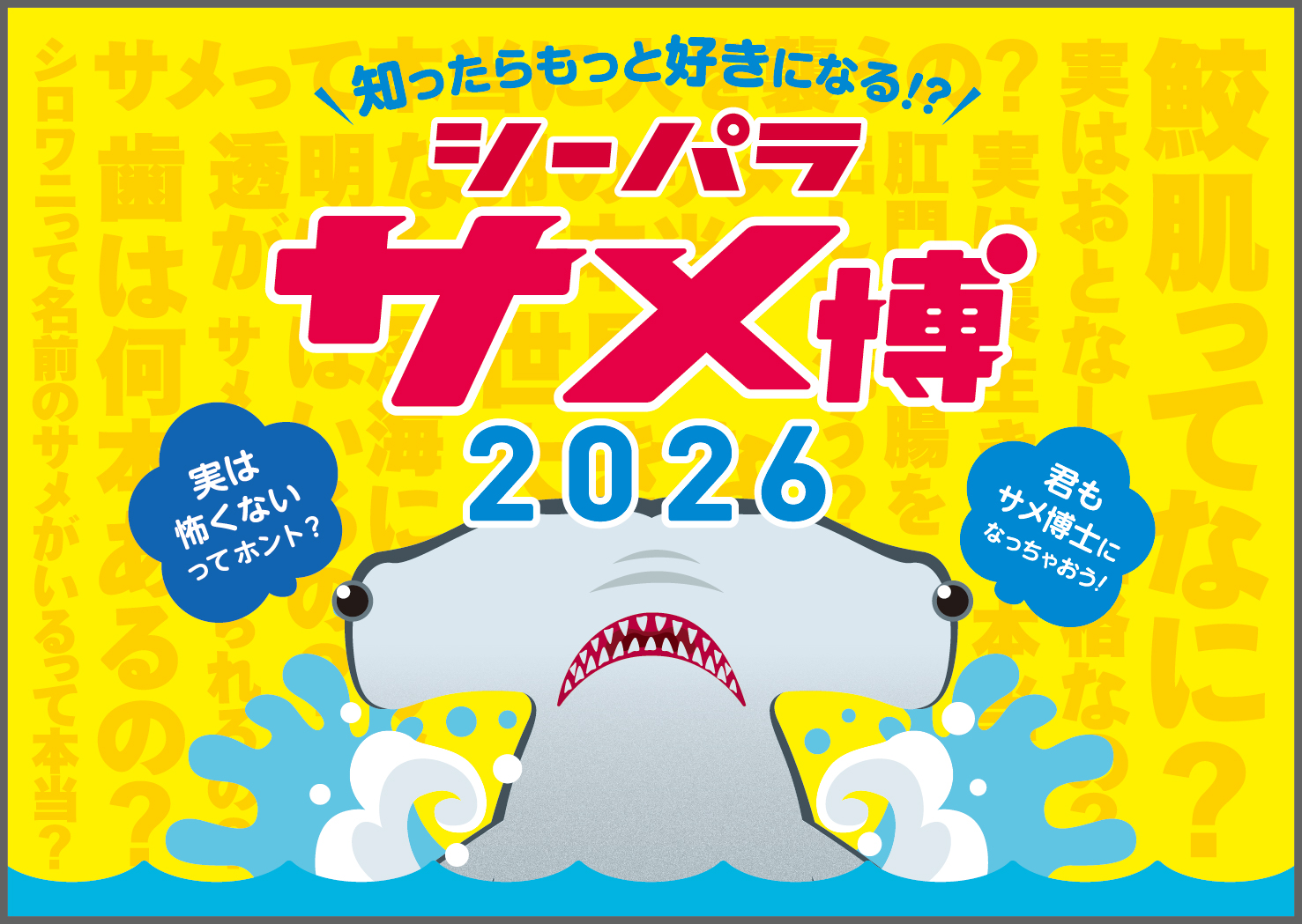 横浜・八景島シーパラダイス「シーパラ サメ博2026」｜イベント